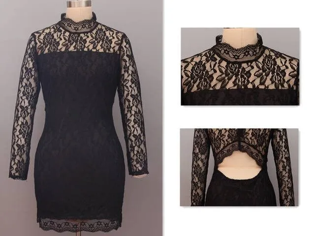 Flower Lace Slim Dress SD00874
