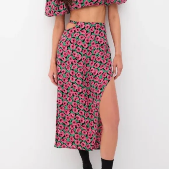 For Love &amp; Lemons x Free People Barolo Midi Skirt | Size Large