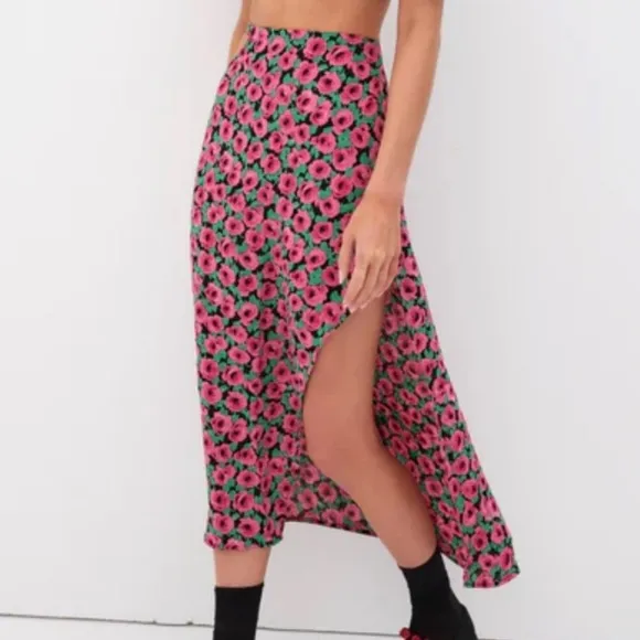 For Love &amp; Lemons x Free People Barolo Midi Skirt | Size Large