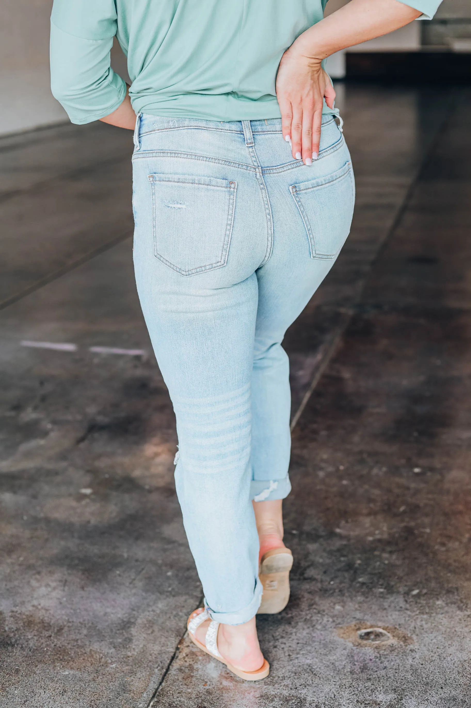 Frankie Mid-Rise Distressed Jeans - LT