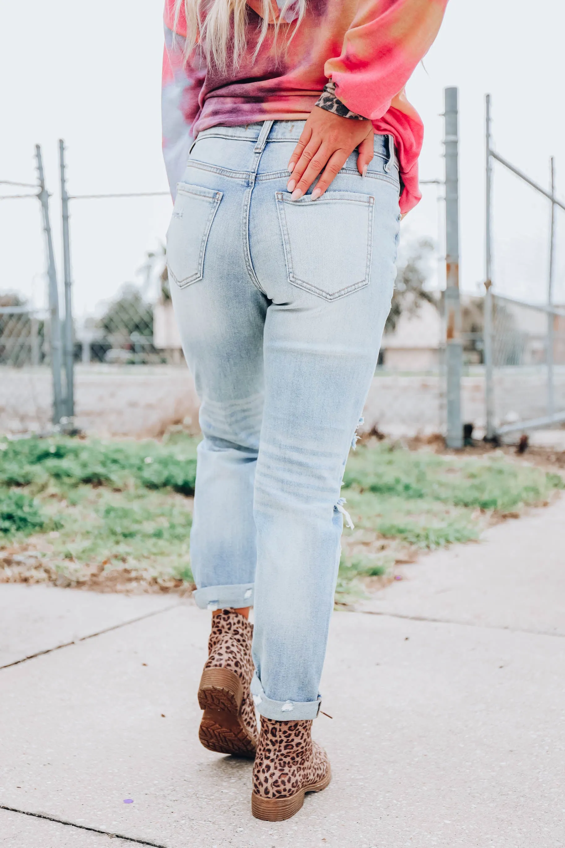 Frankie Mid-Rise Distressed Jeans - LT