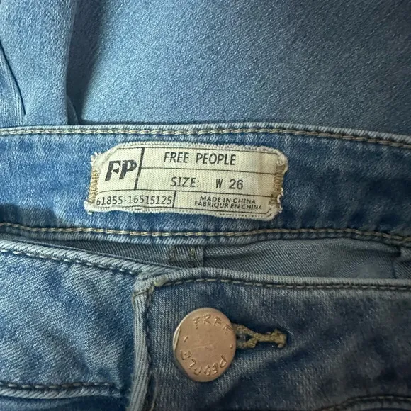 Free People Just Float On Flare Jeans Size 26 Blue Denim Festival Rodeo Western
