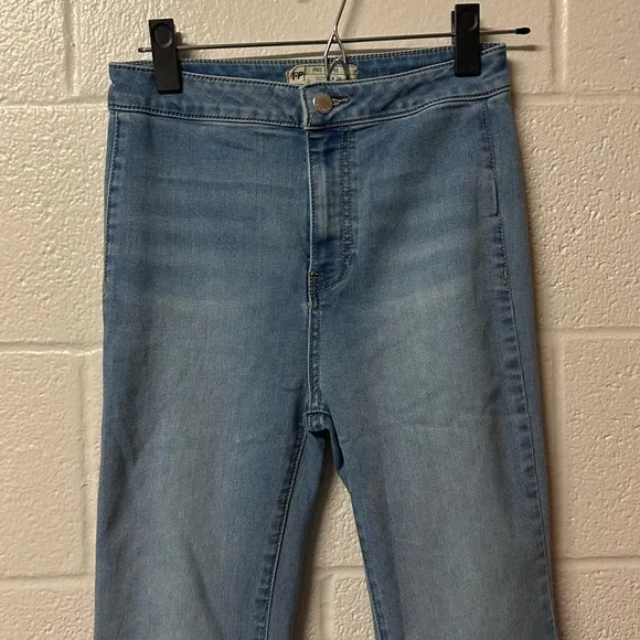 Free People Just Float On Flare Jeans Size 26 Blue Denim Festival Rodeo Western