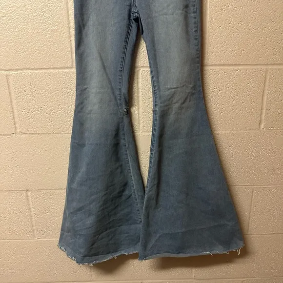 Free People Just Float On Flare Jeans Size 26 Blue Denim Festival Rodeo Western