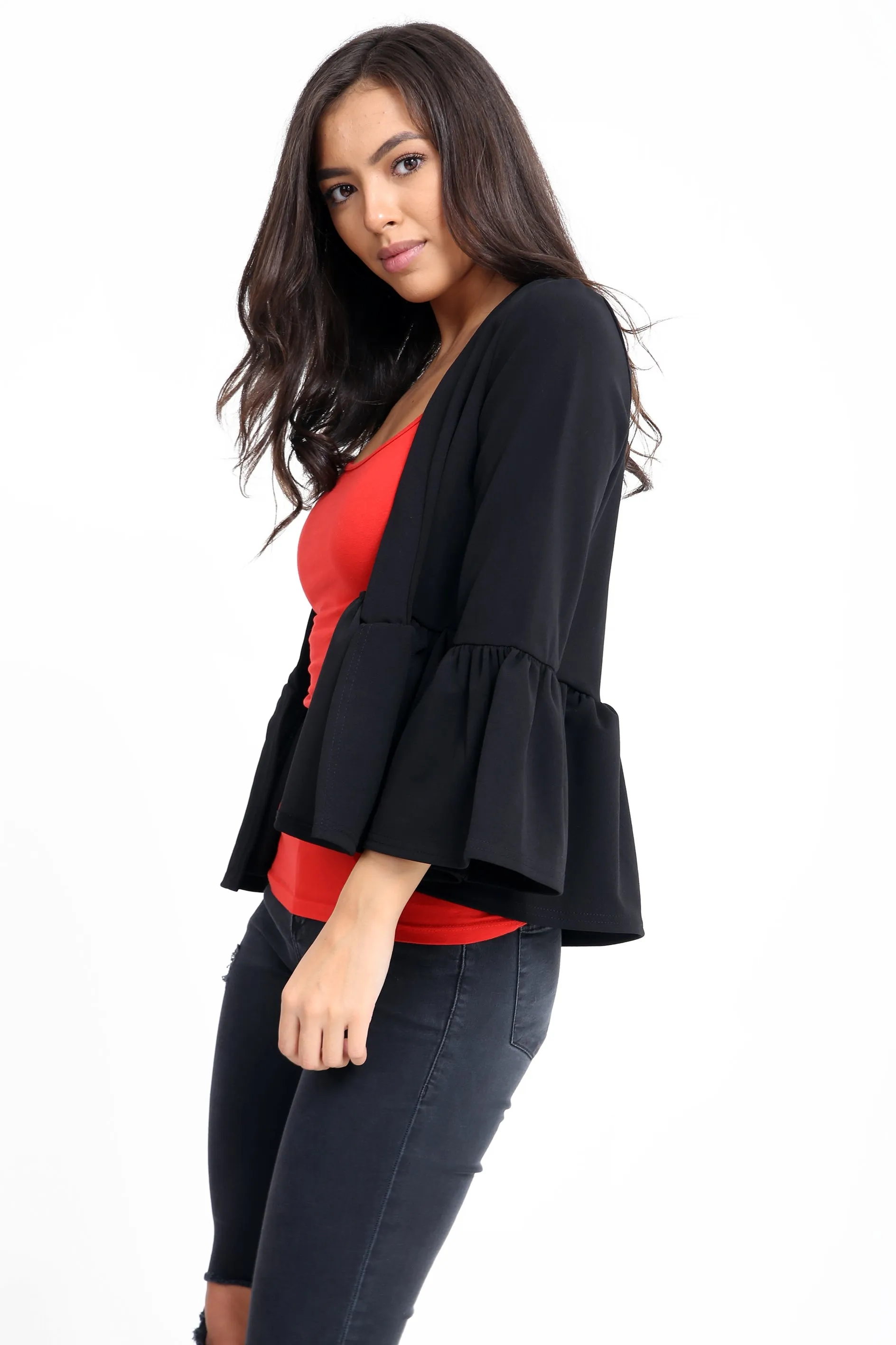 Frill Hem Gypsy Blazer Jacket
