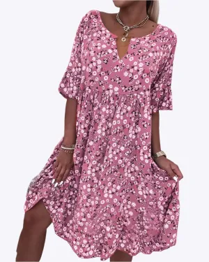 Fronia - Chic Floral Pattern Woman's Dress