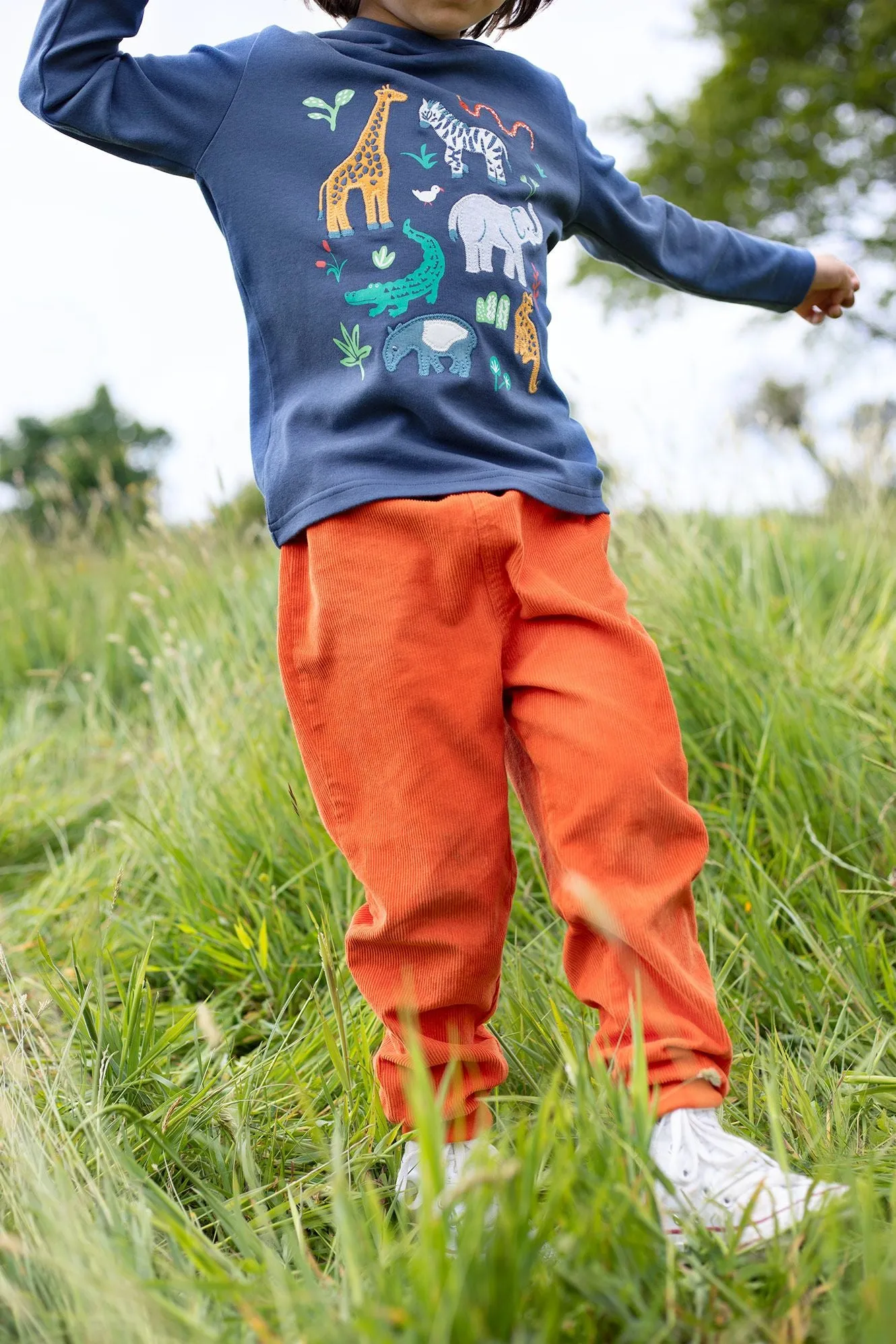 Frugi Carrot Cord Pull Ups 500152A4bonf Bonfire