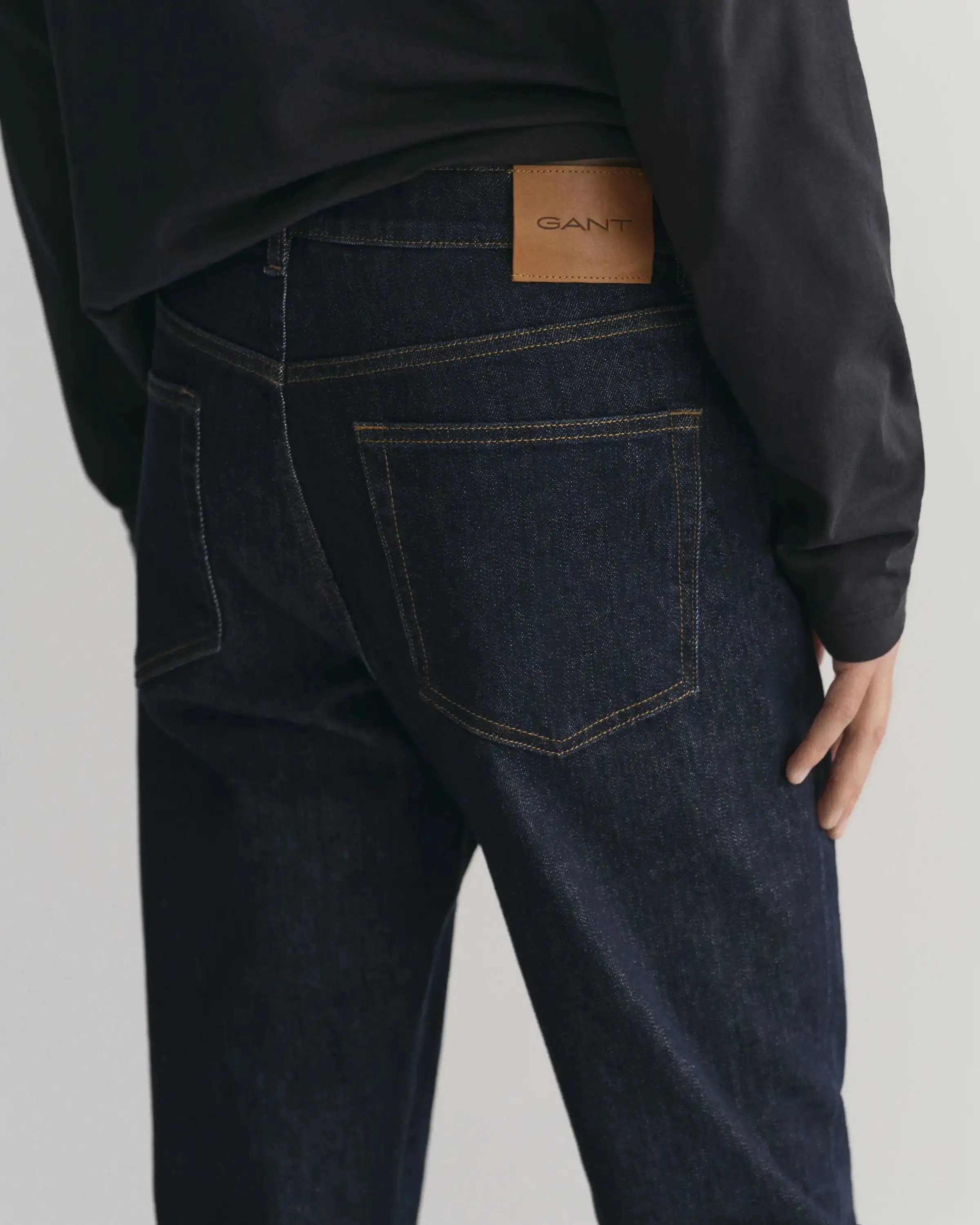 GANT Mens Slim Fit Jeans Dark Blue