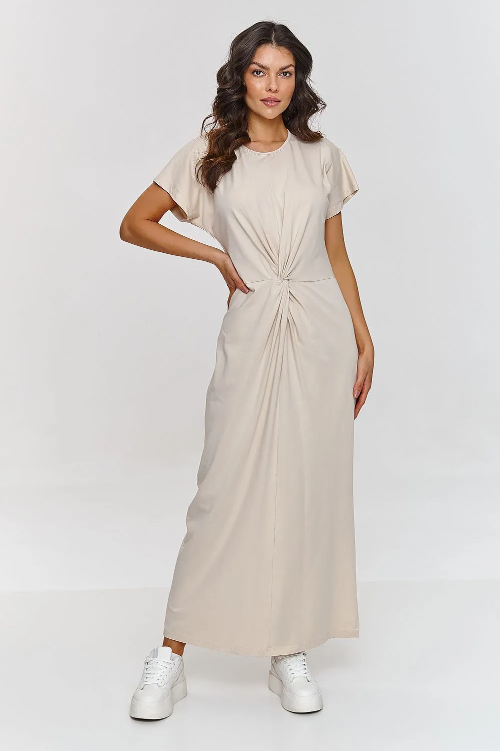 Gathered Waist Elegance Maxi Dress