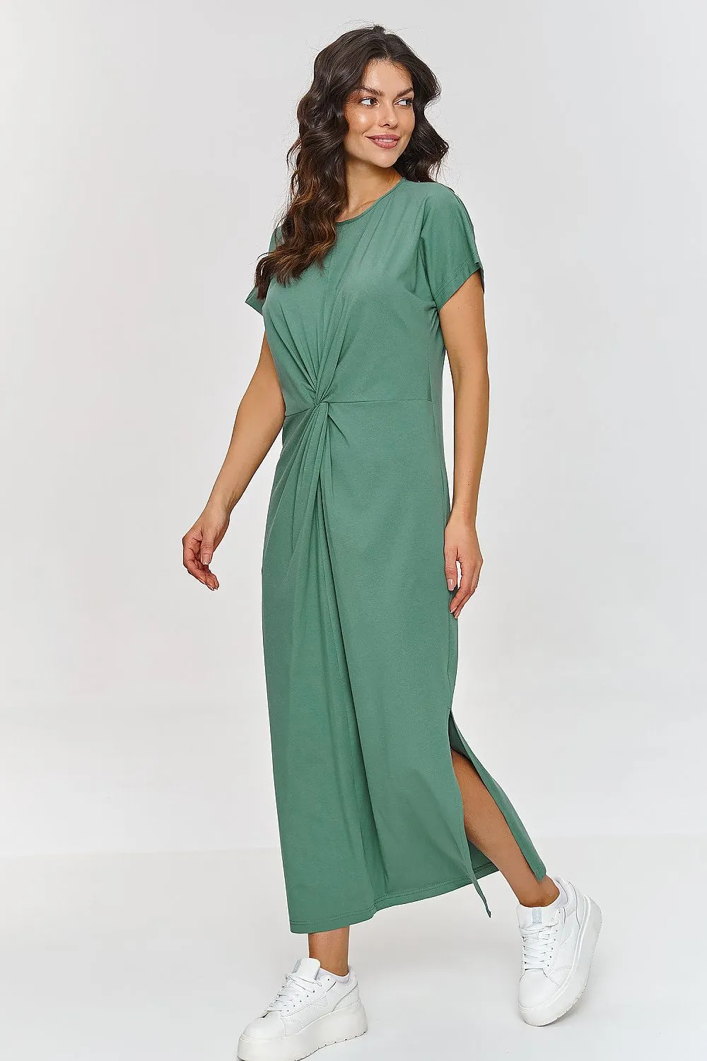Gathered Waist Elegance Maxi Dress