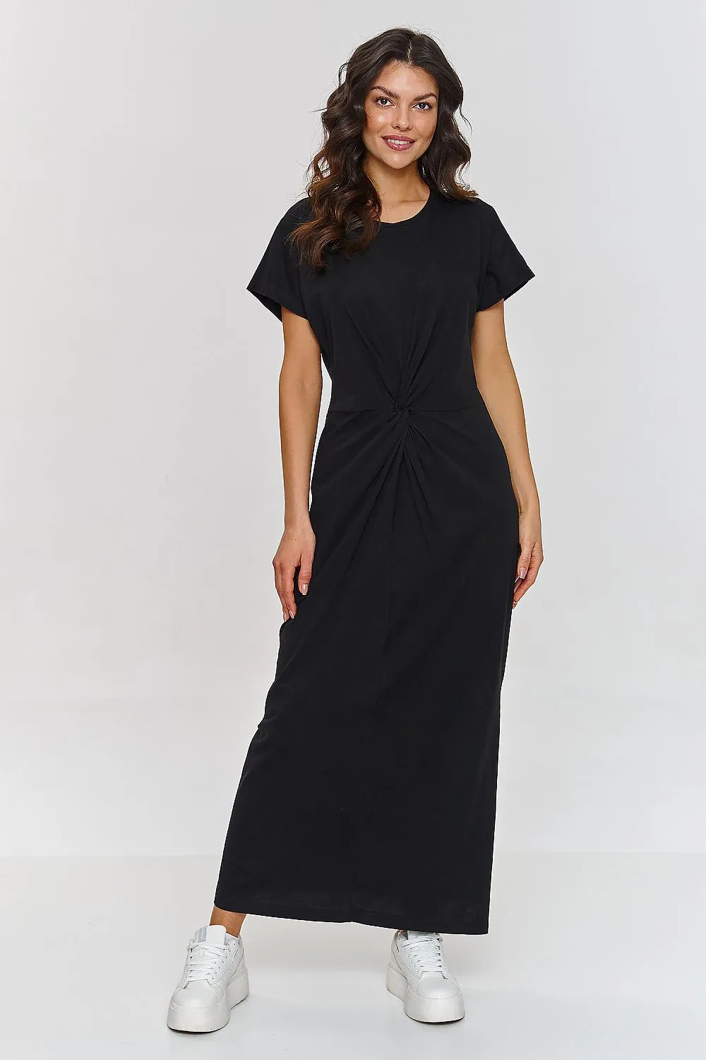 Gathered Waist Elegance Maxi Dress