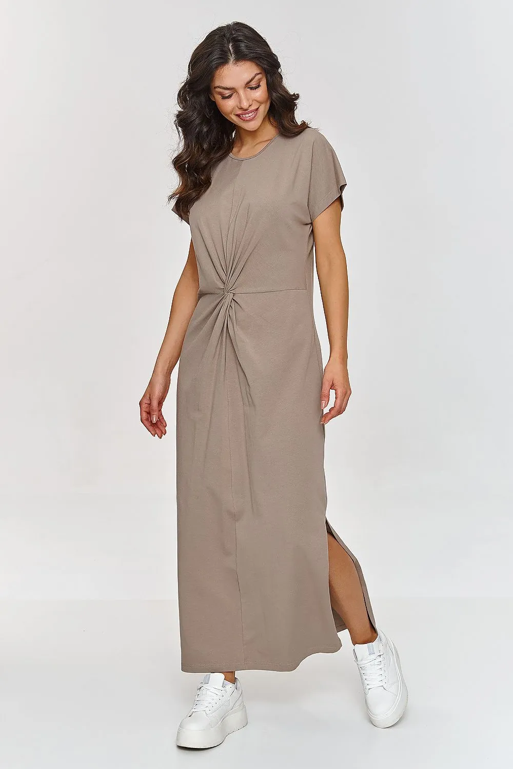 Gathered Waist Elegance Maxi Dress