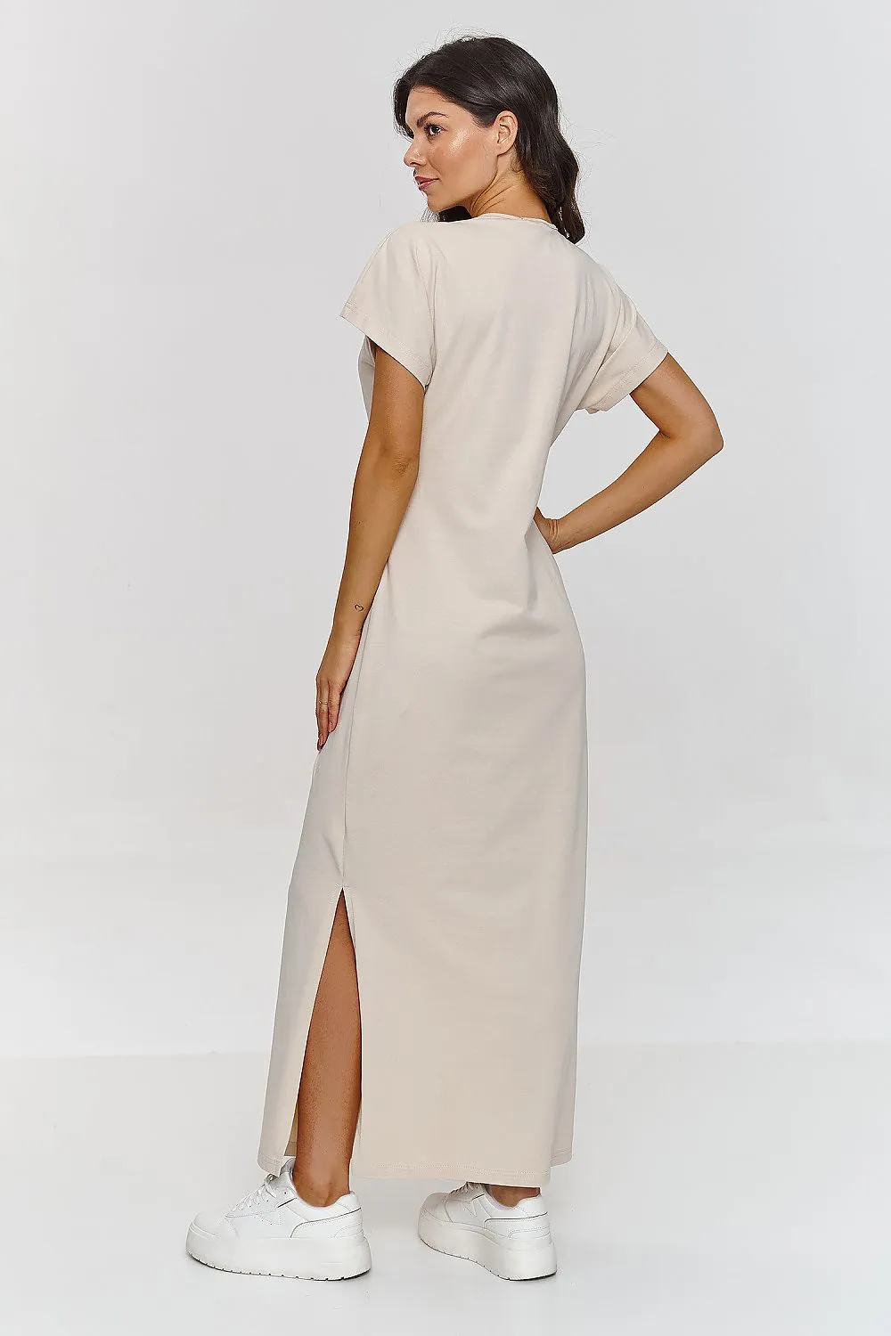 Gathered Waist Elegance Maxi Dress