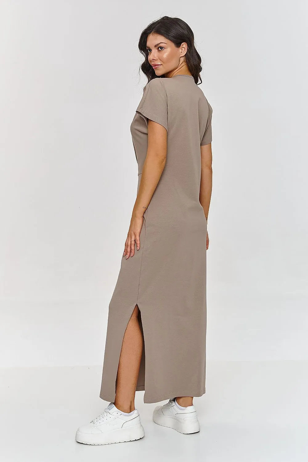 Gathered Waist Elegance Maxi Dress