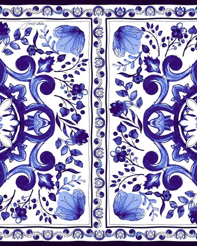 Gianna – Fresh Blue Floral Women’s Two-Piece Set