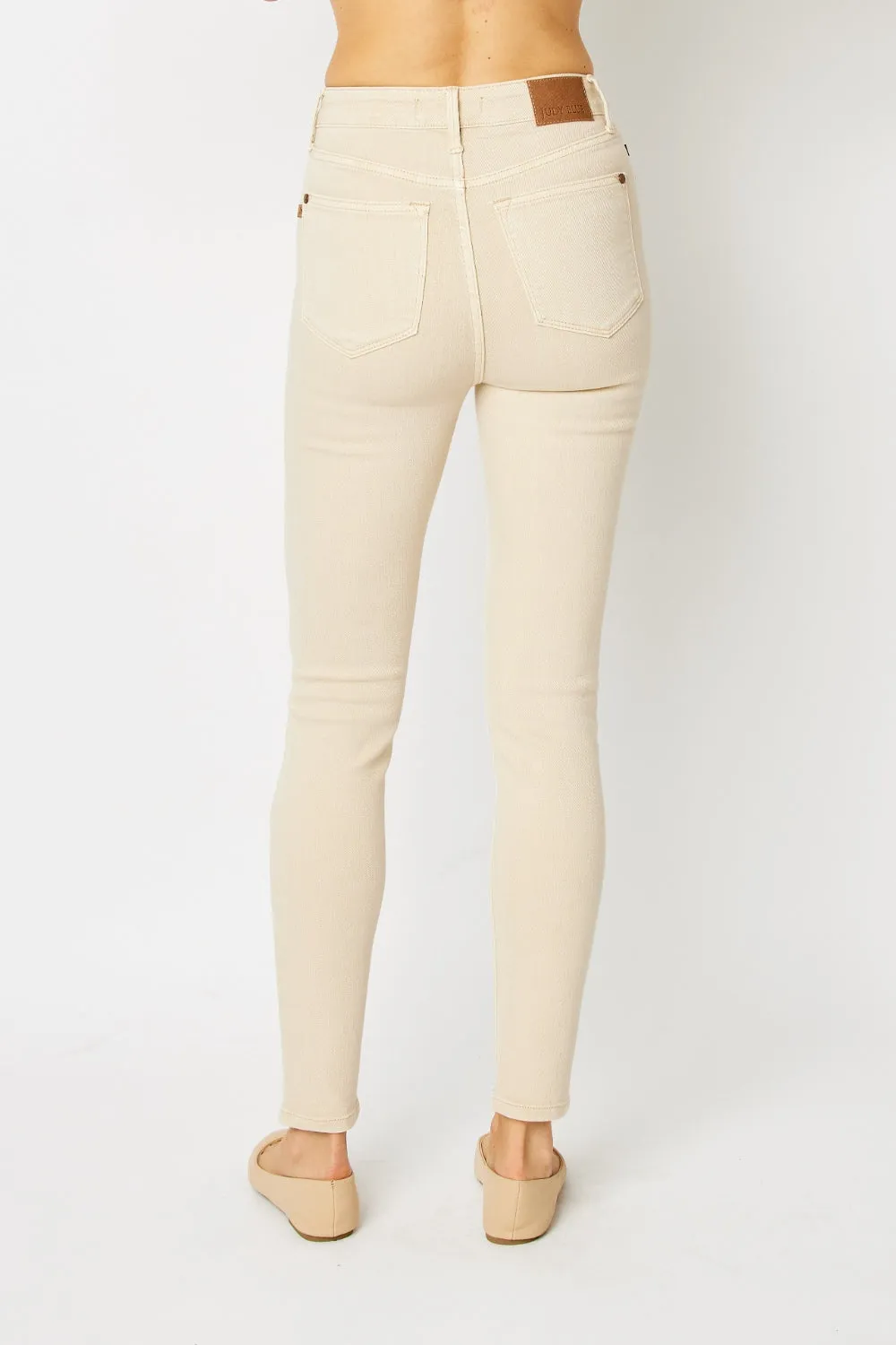 Gideon Judy Blue Full Size Garment Dyed Tummy Control Skinny Jeans