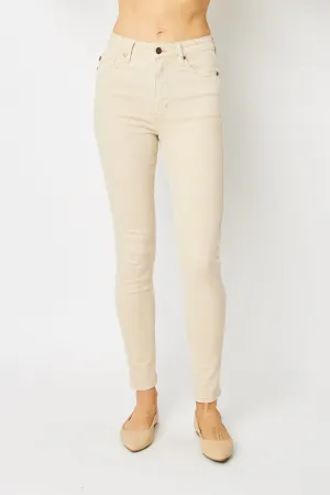 Gideon Judy Blue Full Size Garment Dyed Tummy Control Skinny Jeans