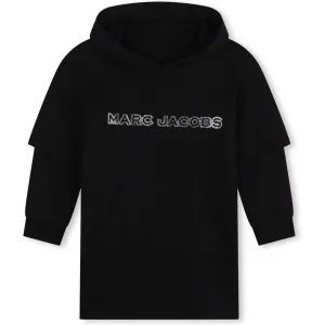 Girls Black Hooded Dress