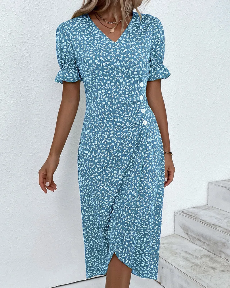 Gloria™ Fresh Bloom V-Neck Dress