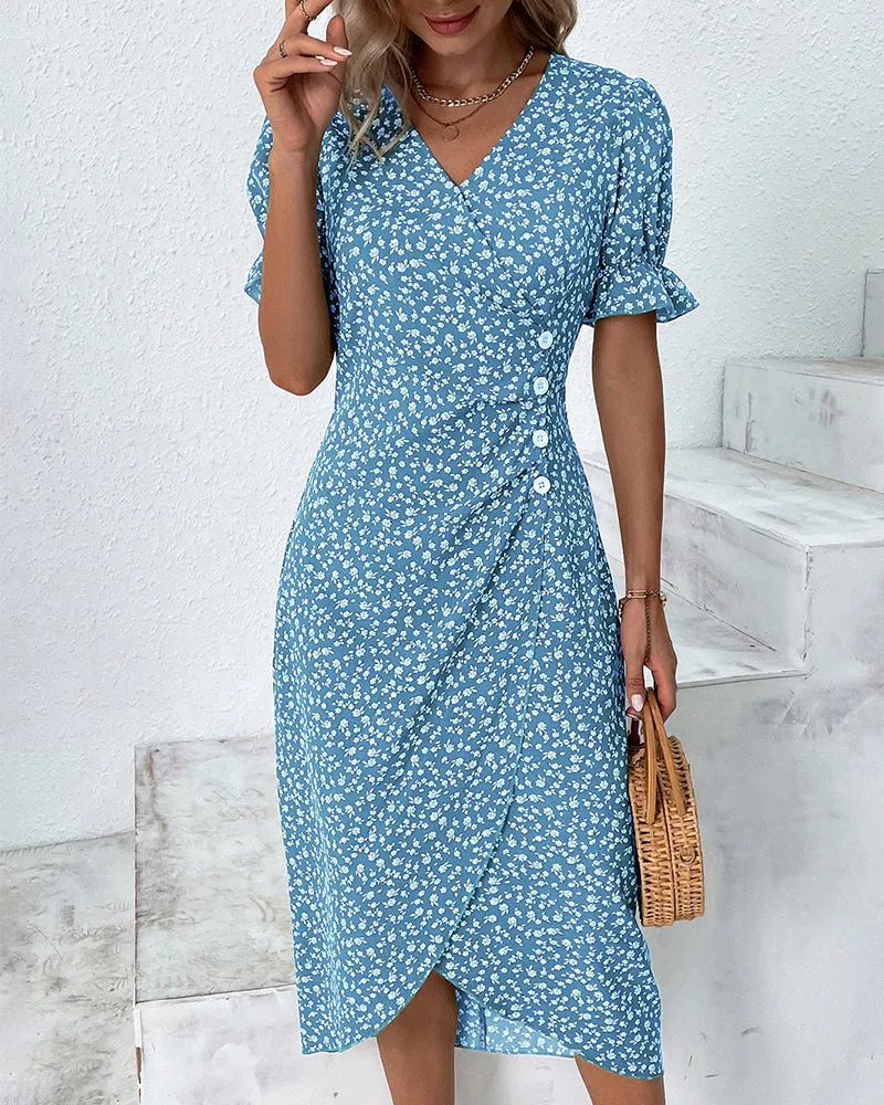 Gloria™ Fresh Bloom V-Neck Dress