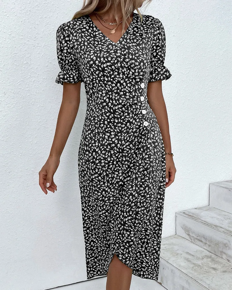 Gloria™ Fresh Bloom V-Neck Dress