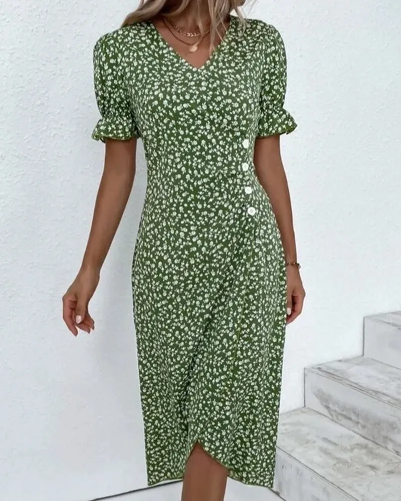 Gloria™ Fresh Bloom V-Neck Dress