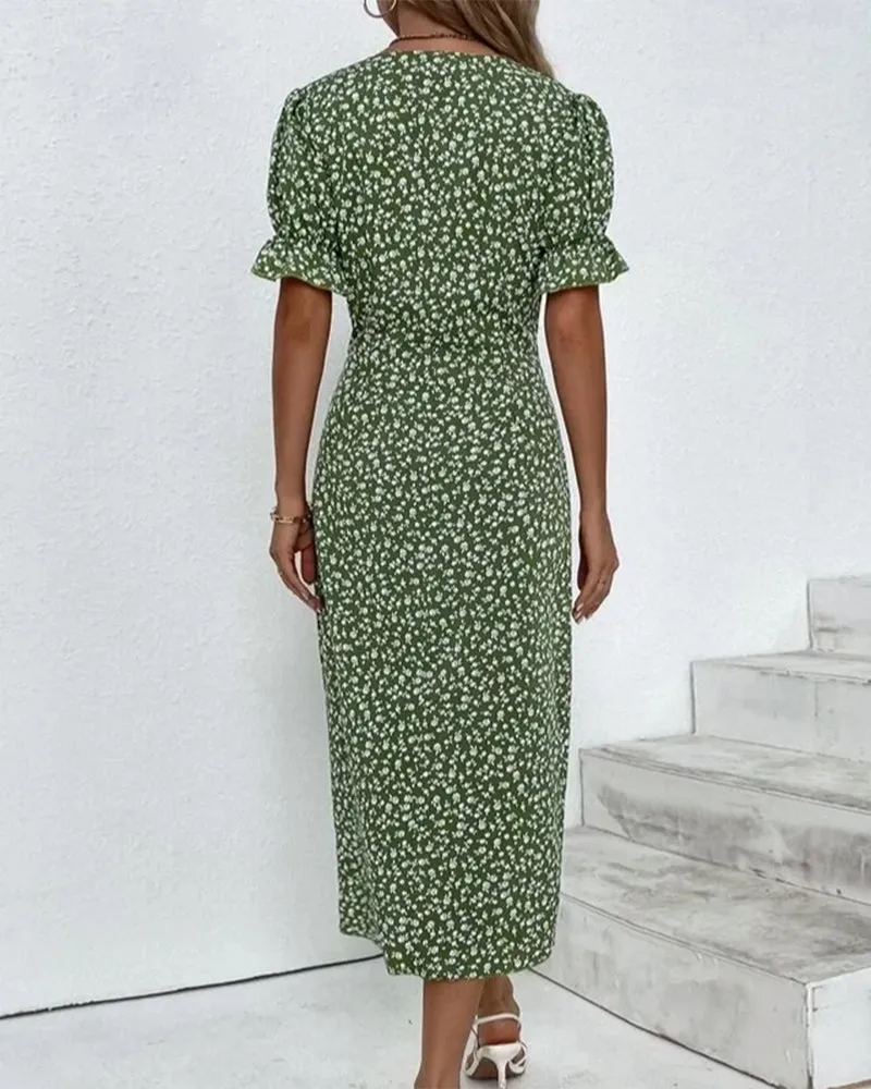 Gloria™ Fresh Bloom V-Neck Dress