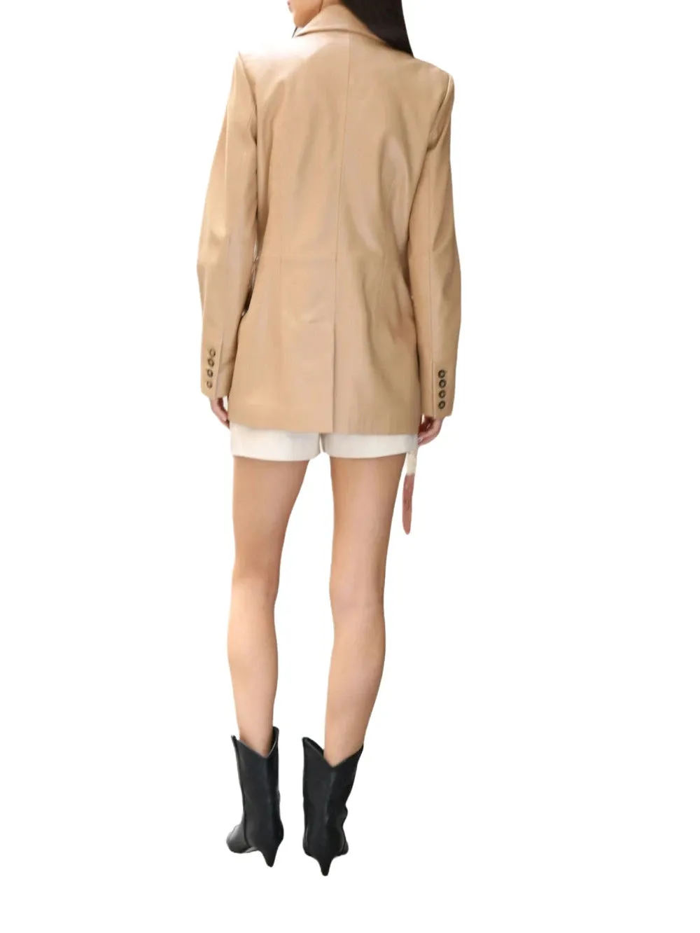 Glow Chic Leather Blazer for Women