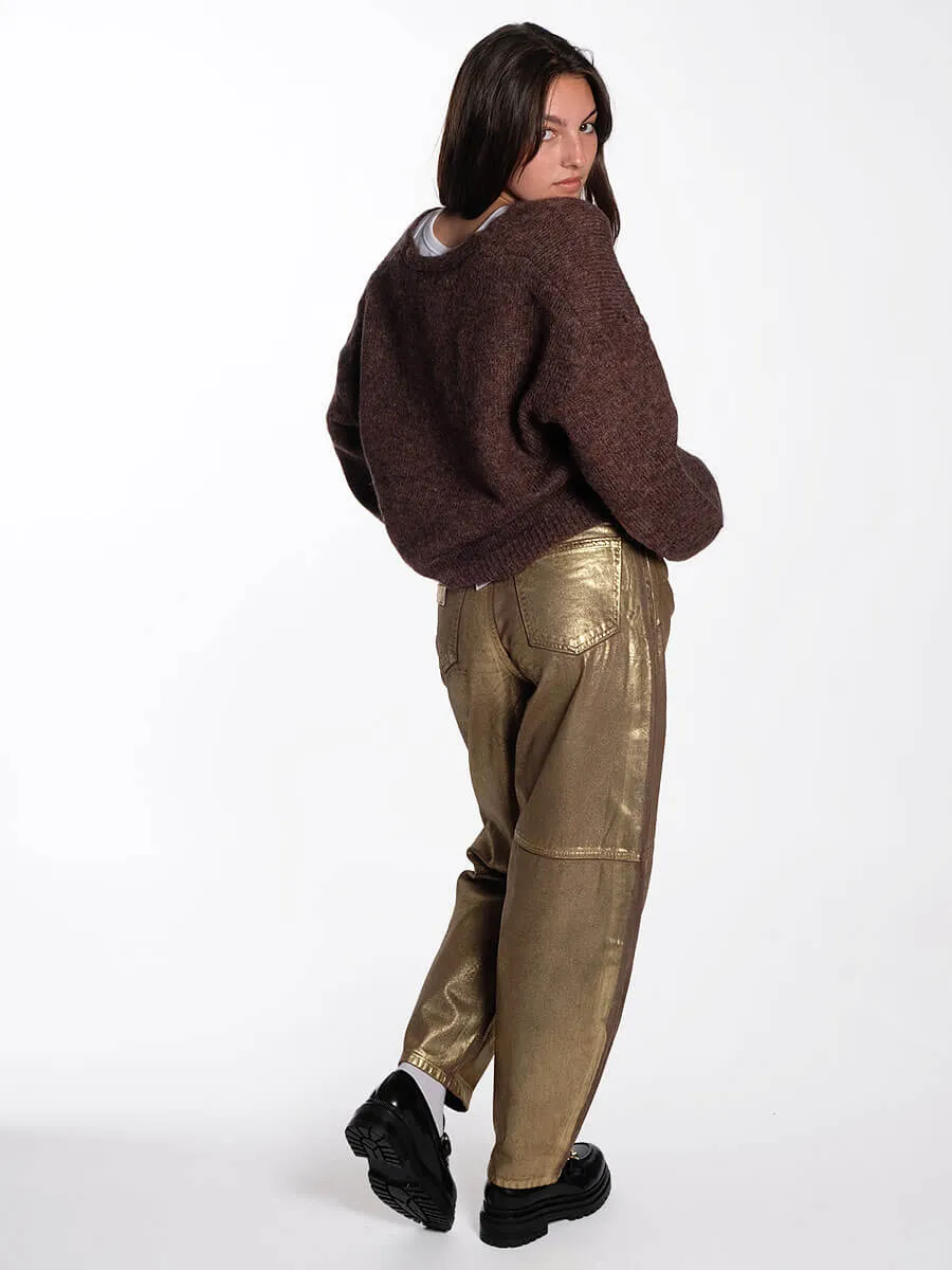 Gold Foil Stary Jeans