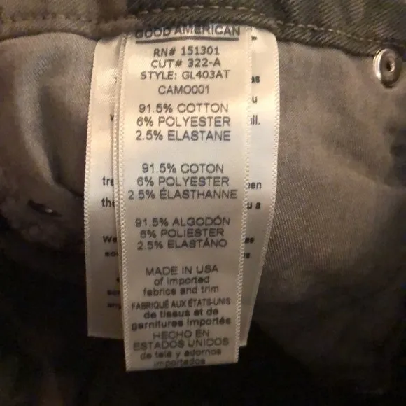 Good American Good Legs Camo Jeans 2/26