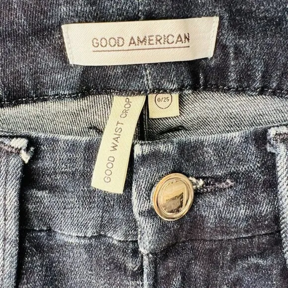 Good American Good waist crop Highrise skinny jeans size 25