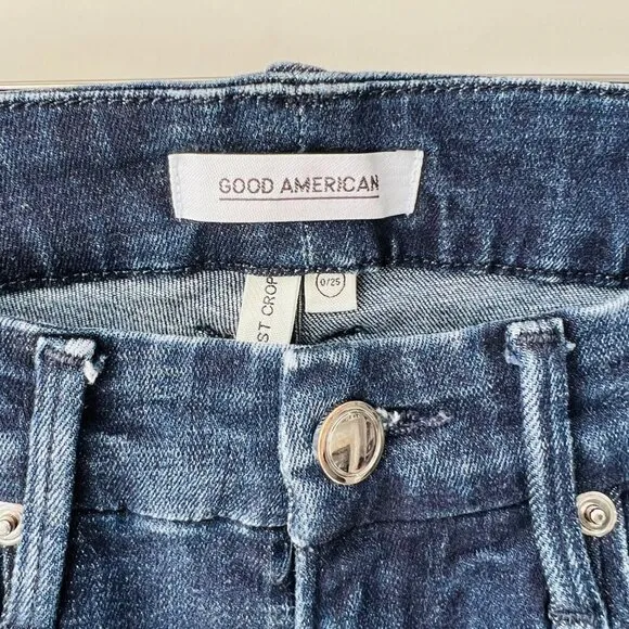 Good American Good waist crop Highrise skinny jeans size 25