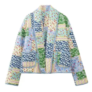 Gracie - Retro-Wattierte Strickjacke mit Taschen