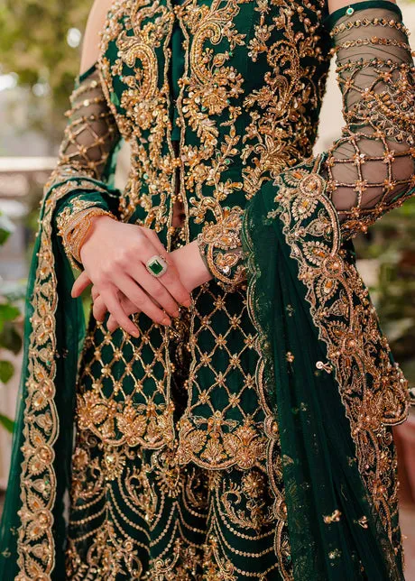 Green Kameez and Sharara for Pakistani Mehndi Dresses