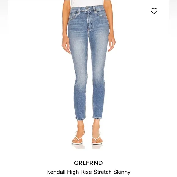 GRLFRND MADE IN USA KENDALL Jeans Womens 30 x 27 High Rise Stretch Skinny $195
