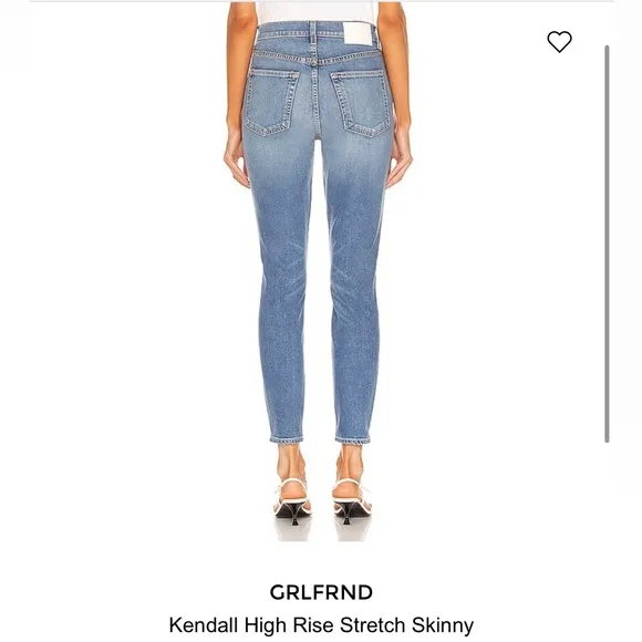GRLFRND MADE IN USA KENDALL Jeans Womens 30 x 27 High Rise Stretch Skinny $195