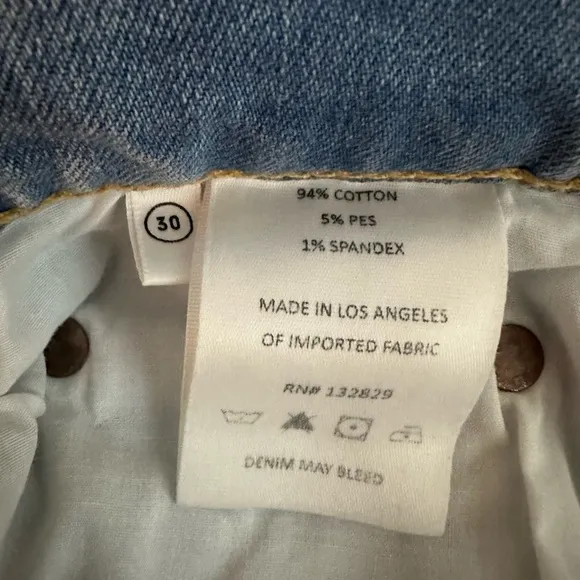 GRLFRND MADE IN USA KENDALL Jeans Womens 30 x 27 High Rise Stretch Skinny $195