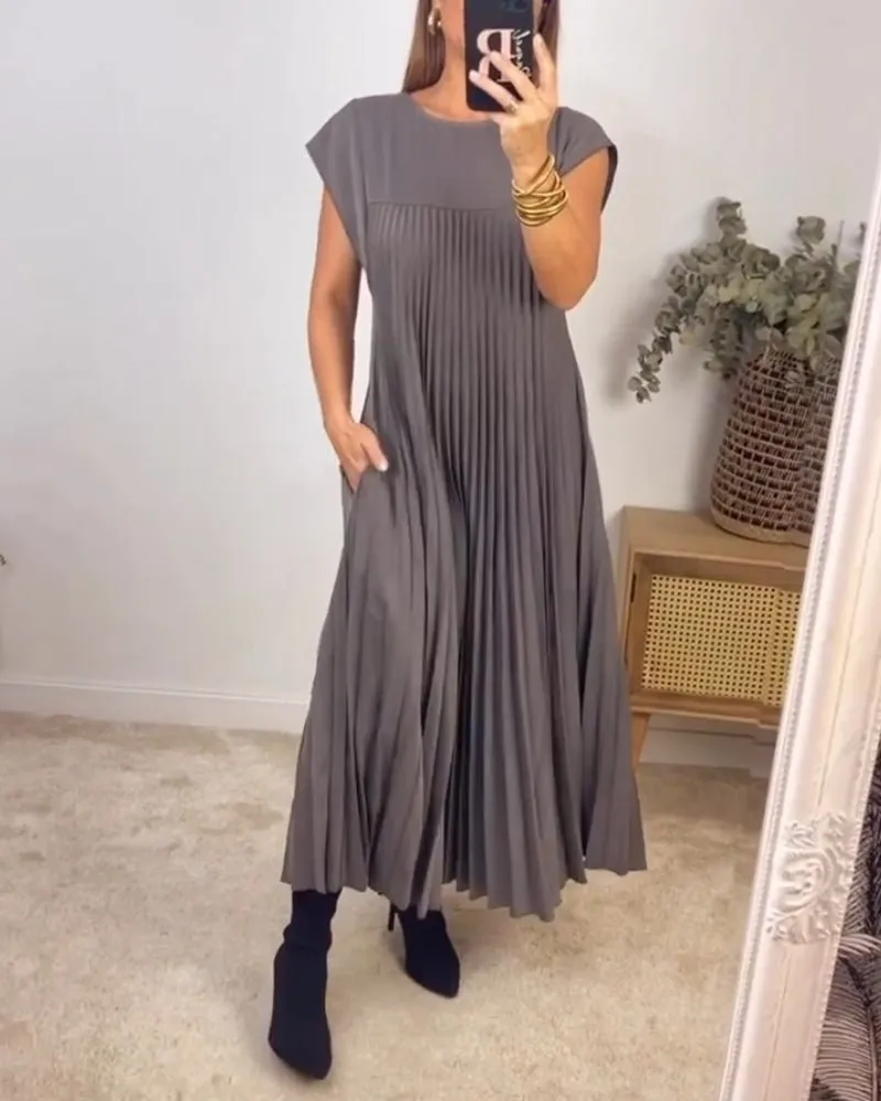 Harriet® | Chic Pleated Cotton Dress