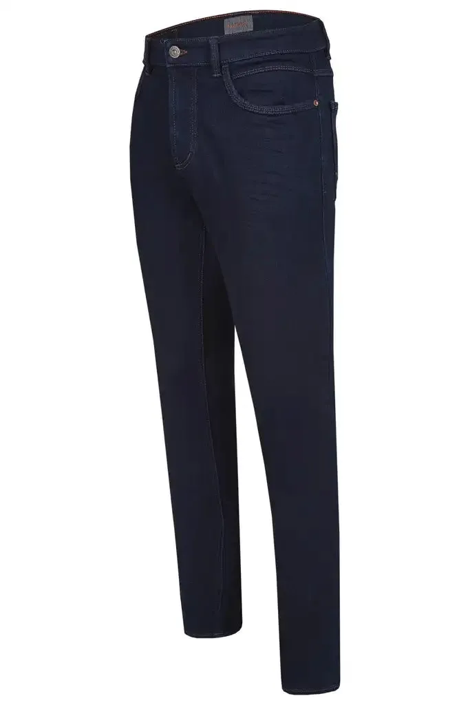 Hattric Men's Jeans Harris Slim Leg Stretch 688495 Raw Dark Blue