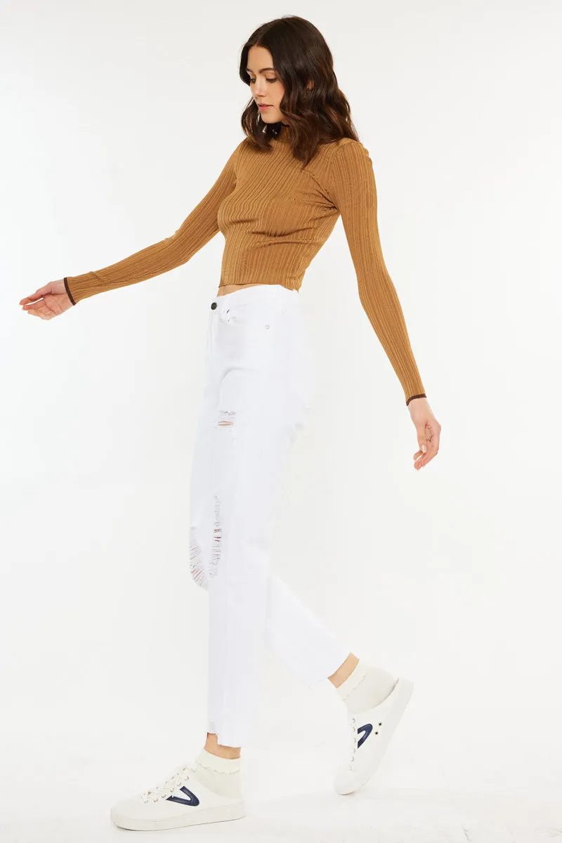 Haven Ultra High Rise Slim Straight Leg Jeans