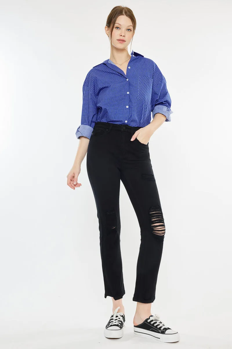 Haven Ultra High Rise Slim Straight Leg Jeans