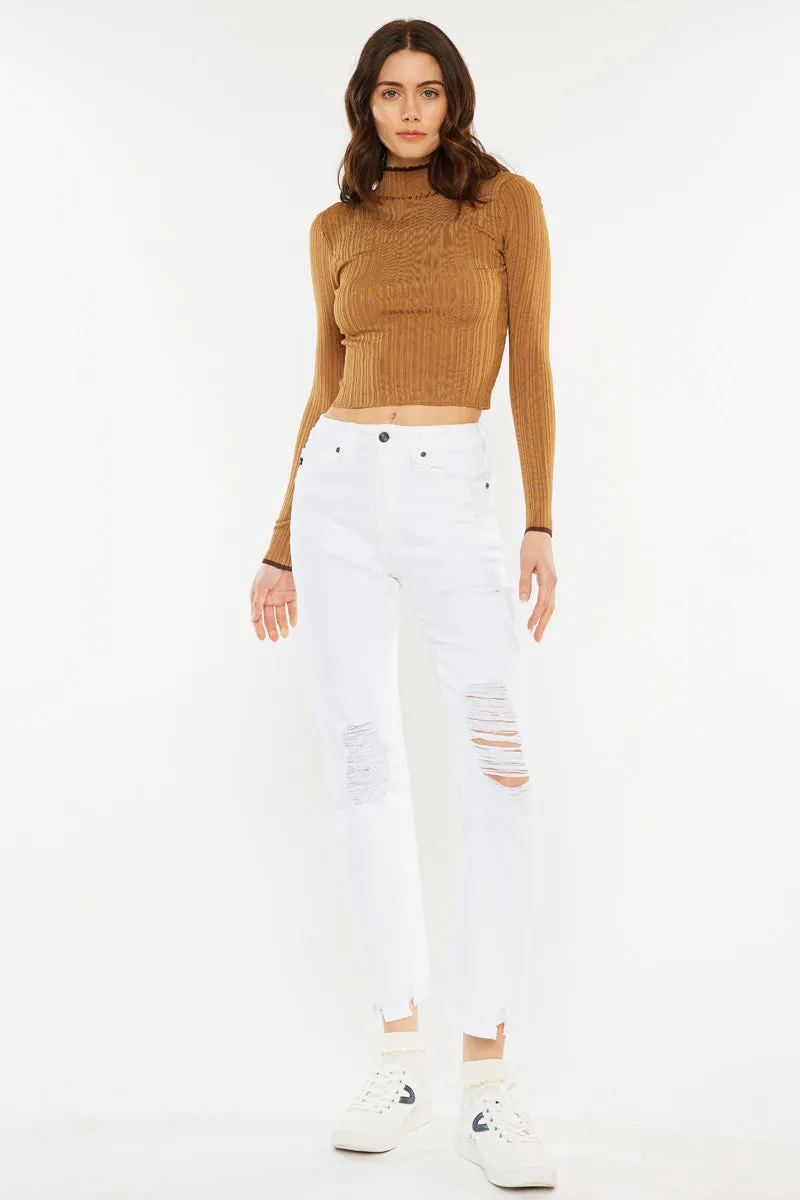 Haven Ultra High Rise Slim Straight Leg Jeans