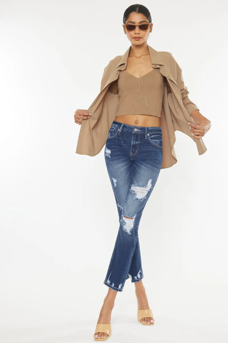 Haven Ultra High Rise Slim Straight Leg Jeans