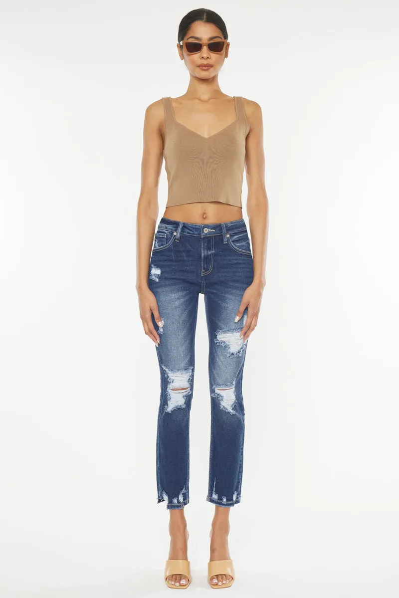Haven Ultra High Rise Slim Straight Leg Jeans
