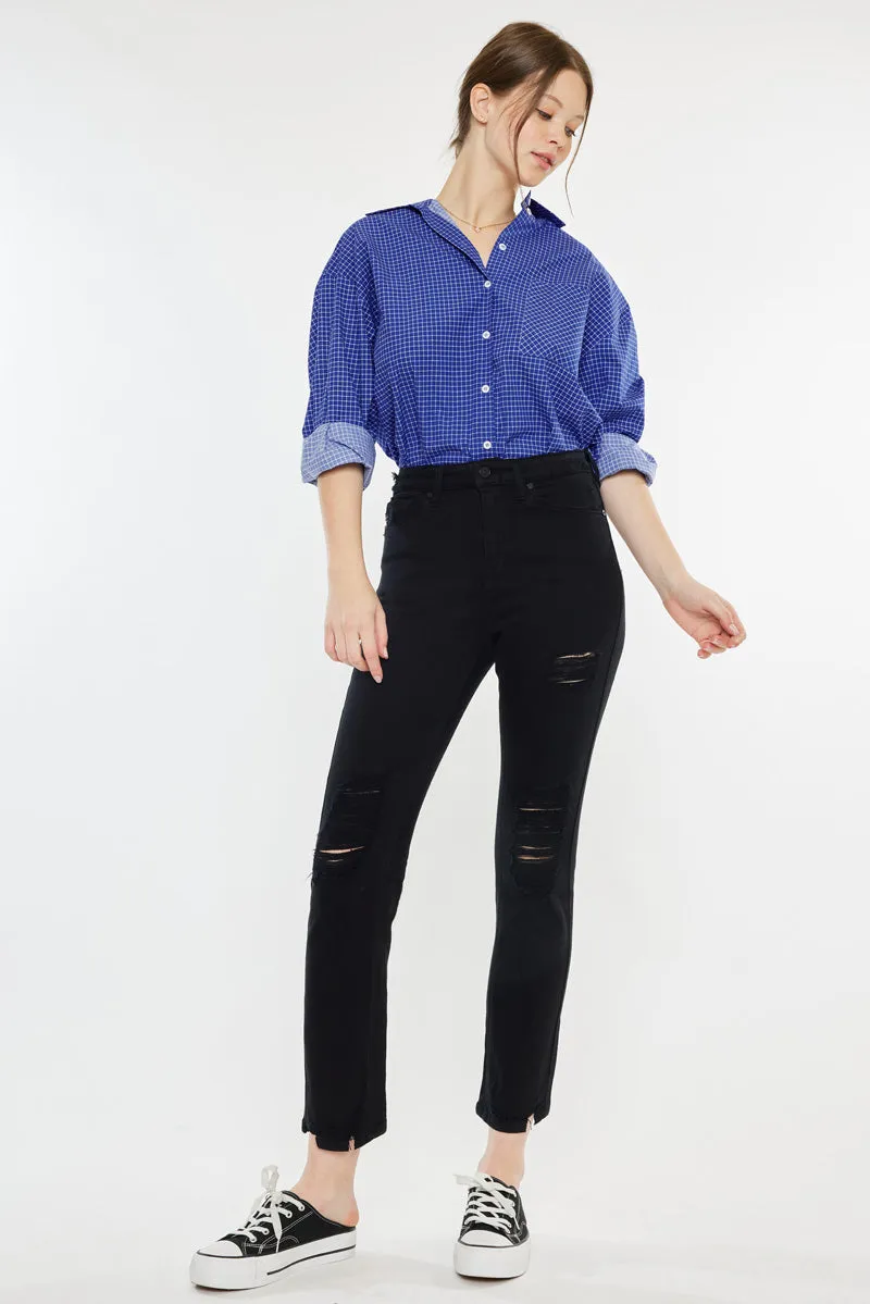 Haven Ultra High Rise Slim Straight Leg Jeans