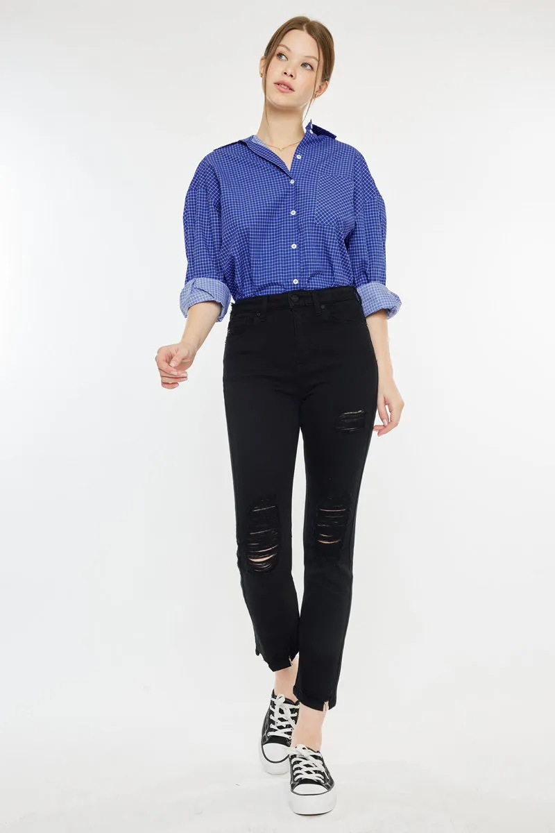 Haven Ultra High Rise Slim Straight Leg Jeans