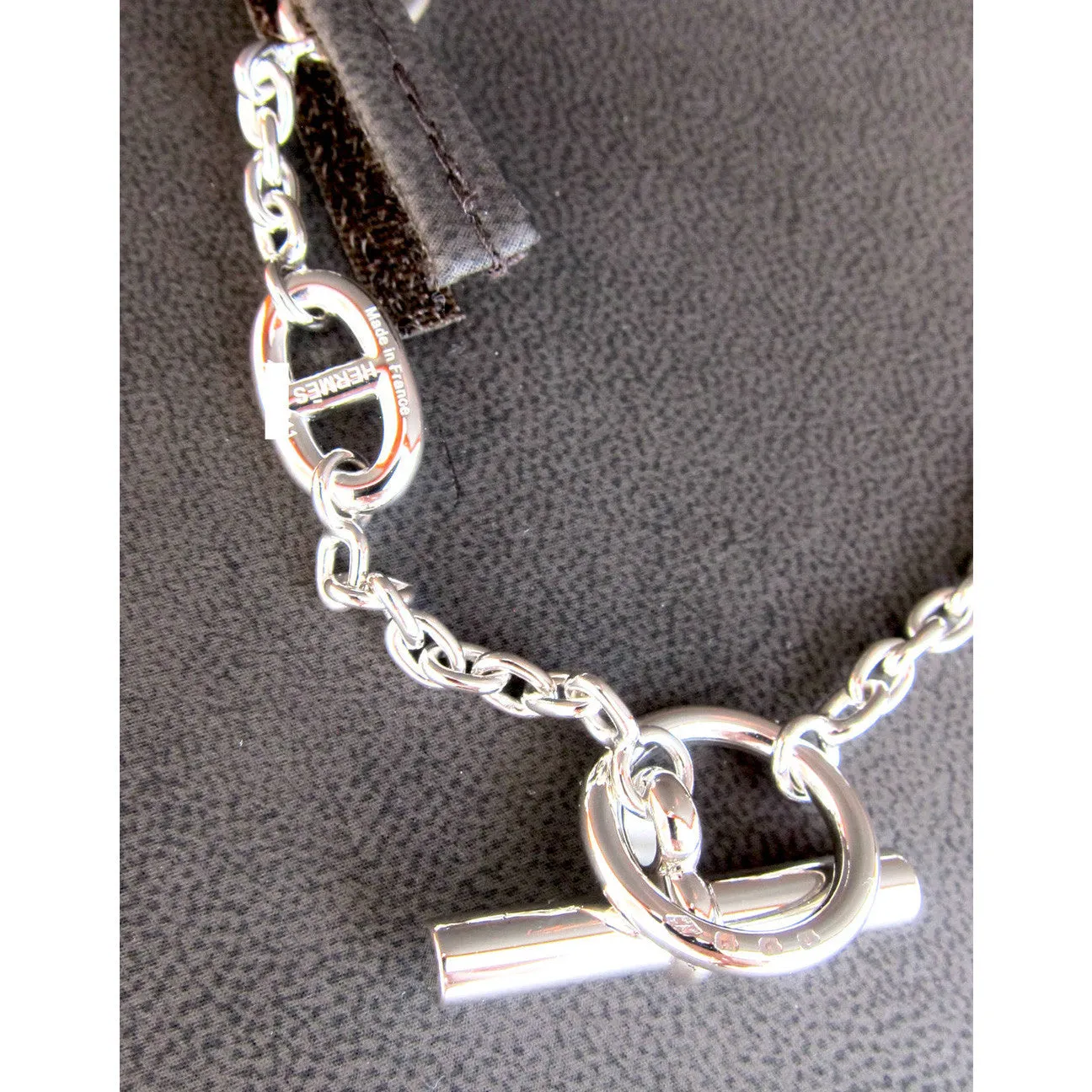 Hermes Farandole Long Solid Silver Classic Chain Necklace
