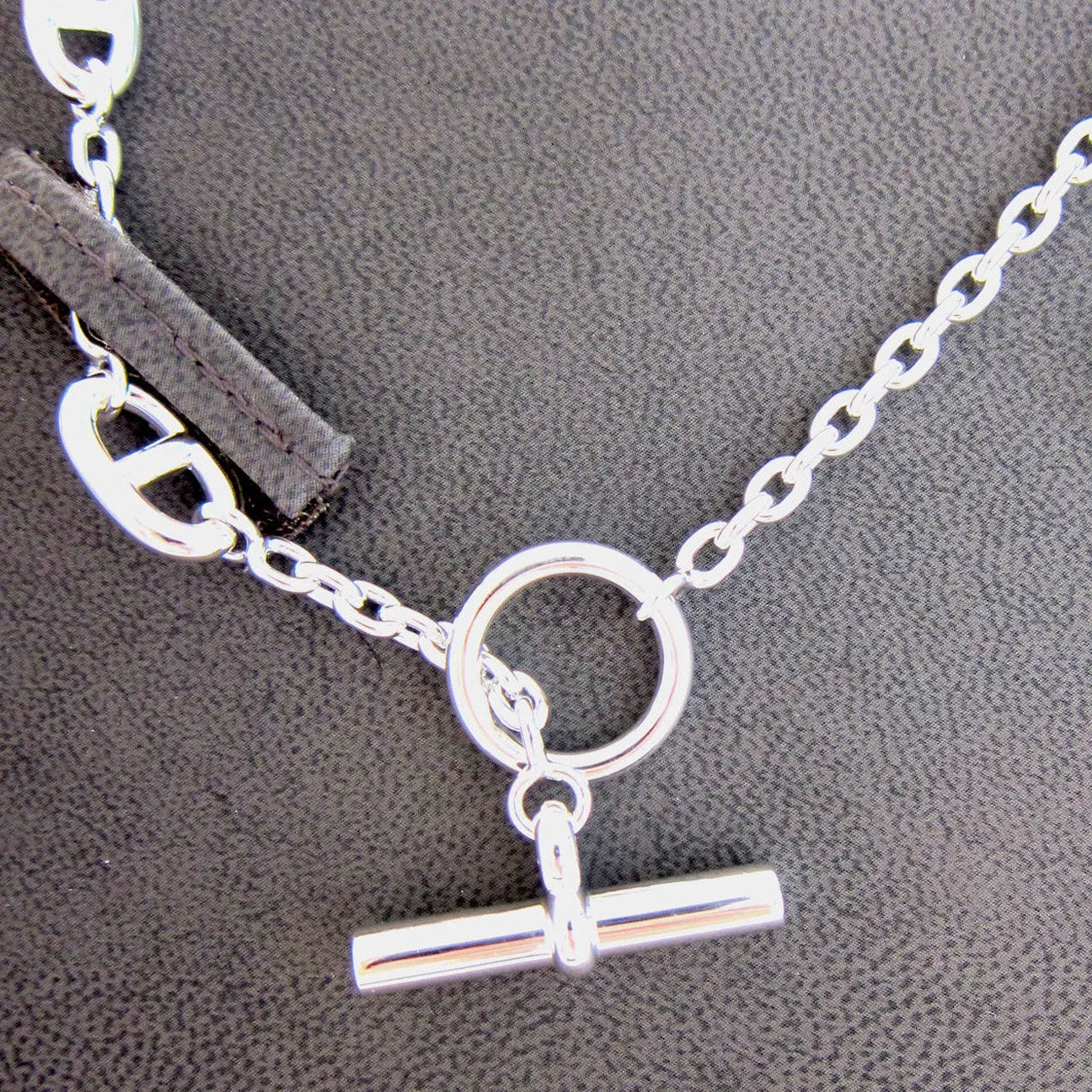Hermes Farandole Long Solid Silver Classic Chain Necklace