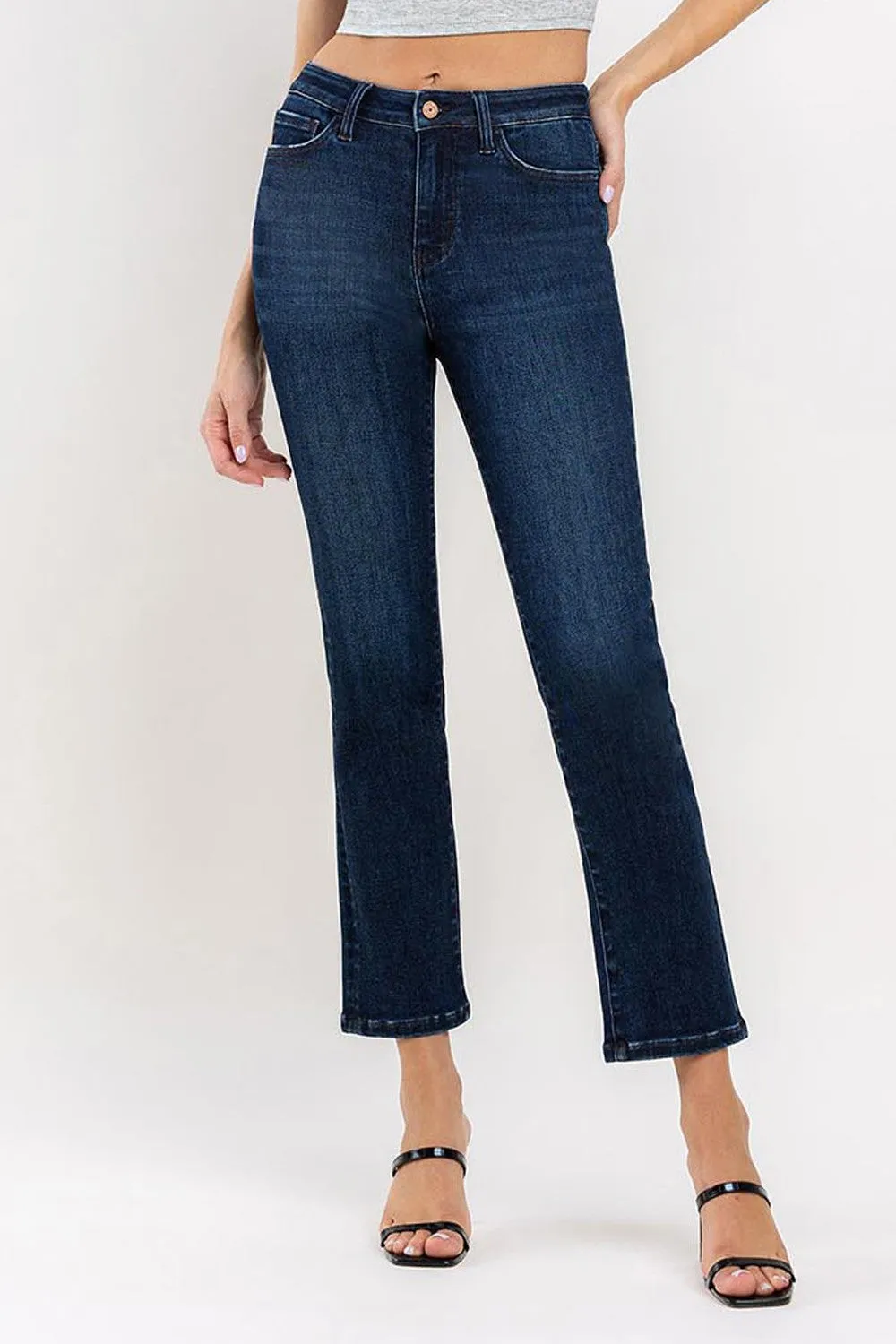 High Rise Ankle Slim Straight