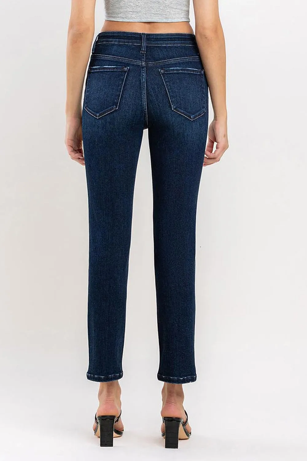 High Rise Ankle Slim Straight